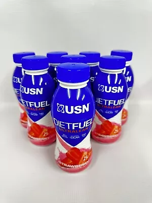 £9.25 • Buy USN Diet Fuel Ultralean Ready To Drink High Protein Shake, 8 X 310ml, Strawberry