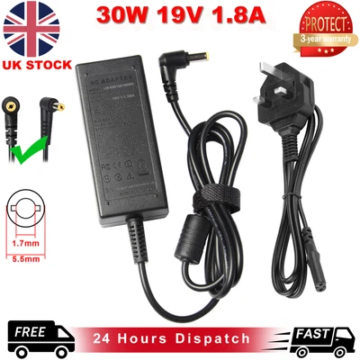 £8.99 • Buy 19V 1.58A Laptop Charger AC Adapter For Acer Aspire One 725-C7XBB Power Supply