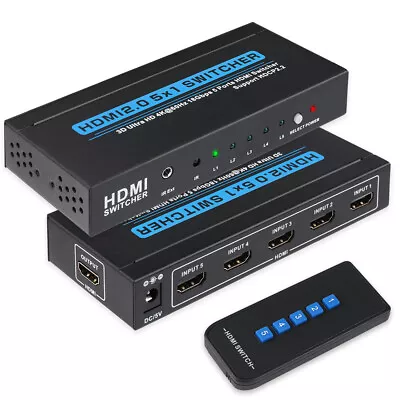 $33.99 • Buy 5 Port HDMI Switch Switcher Selector Connector Splitter Hub+ IR Remote For 4K TV