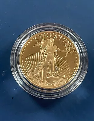 1995 W US Gold Eagle $25 1/2 Ounce Proof Fr 5 Coin Set In Original Mint Capsule • $425