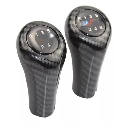 5/6 Speed Gear Shift Knob Carbon Fiber Style For BMW E30 E36 E46 E39 E34 Z3 E53 • $24