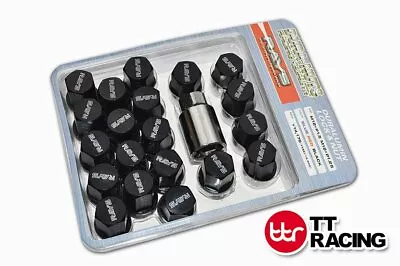 Car Style Dura Locking Nut M12 1.25 Alloy Wheel Nuts WRX STi R33 S13 S14 Black • $43.30