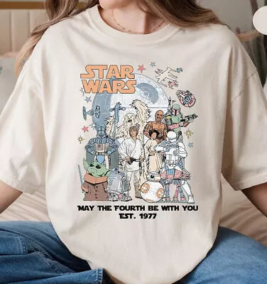 Vintage Star Wars May The Force Be With You Est 1977 Shirt Star Wars Day Shirt • $17.99