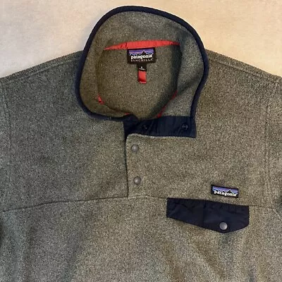 Patagonia Synchilla Fleece Jacket Mens S Gray Pullover Snap T Lightweight 25580 • $32.99