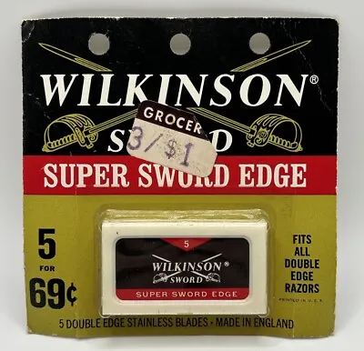 Vintage Wilkinson Sword Stainless Steel Edge Razor Blades Made In England NOS • $11.88