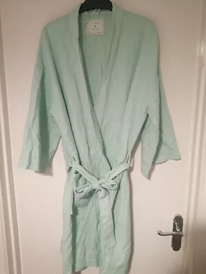 Marks & Spencer Mint Green Waffle Dressing Gown Size 12-14 • £15.99