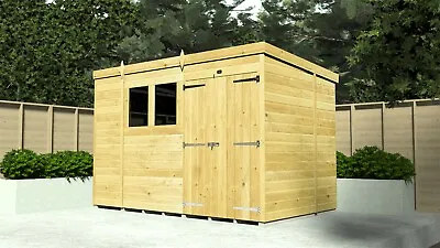 Total Sheds 10x4 12x4 14x4 Pent Pressure Treated Shiplap Shed Fast Delivery  • £950.40