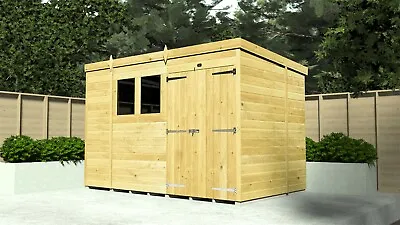 Total Sheds 10x7 12x7 14x7 Pent Pressure Treated Shiplap Shed Fast Delivery • £1322.49