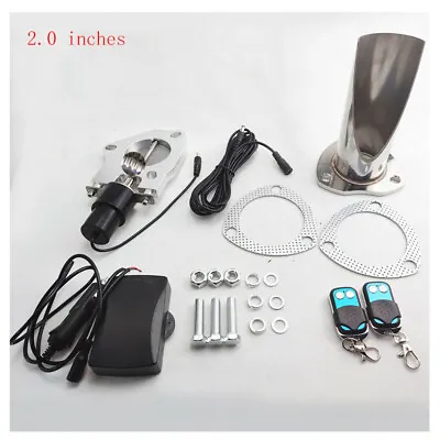 2'' Electric Stainless Exhaust Cutout Valve Cut Out Pipe Kit With Remote Switch • $125.39