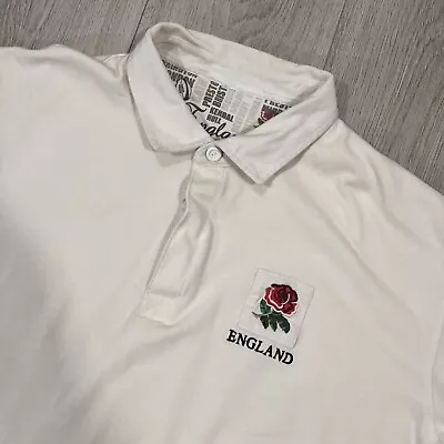 England Rugby Long Sleeve Polo Shirt By Cotton Traders. XXL • £20