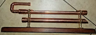 Retro Copper Pipe Desk Table Art Steampunk Antique Brass Finish 16 X3.5  • $20
