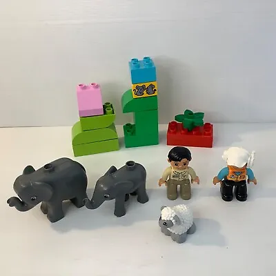 Lego Duplo  Bulk Lot Figures Animals Blocks Elephants Sheep Zoo Keeper • $27.50