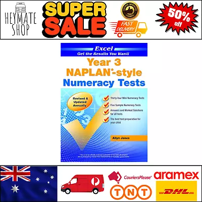 Excel Year 3 Naplan Style Numeracy Tests By Allyn Jones Paperback Book NEW AU • $23.27