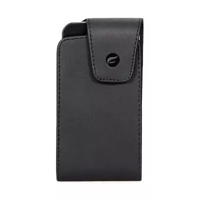 Black Leather Side Case Cover Pouch Holster Swivel Belt Clip For Cell Phones • $9.48