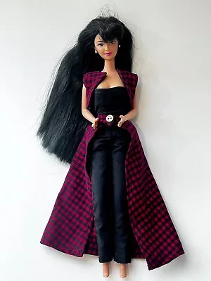 Barbie KIRA/MIKO 1980 Vintage TNT Long Black Hair Brown Eyes Gold Earrings Ring • $16.73