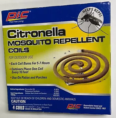 PIC Citronella Mosqu Repelling Coils (12 Packs) 48 Coil • $29.95