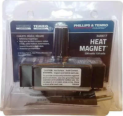 Zerostart 3400017 Portable Electric Heat Magnet Heater/Transmissions 120V 200W • $76.93