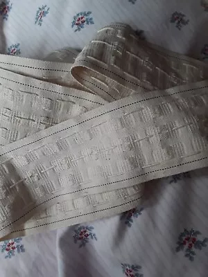 £2.95 • Buy 1x 2.25 Metre Of 3  Inch Cream Curtain Header Heading Rufflette Tape 