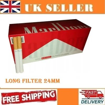 £19.49 • Buy 2000  Marlboro RED Long Filter 24mm  KS EMPTY CIGARETTE TIP TUBES SMOKING