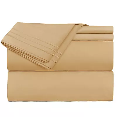 1800 Queen Or King Bed Sheets Ultra Soft Microfiber Deep Pocket 4 Pc Sheet Set • $32.99