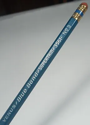 Superthin Blue Band VENUS 3561 No 3 Blue Vintage Sharpened Pencil Used • $8.99