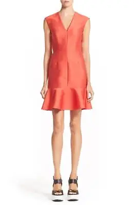 $112.94 • Buy CARVEN Sleeveless Flare Hem Dress Orange Red NWT  FR 40 UK 10 US 8