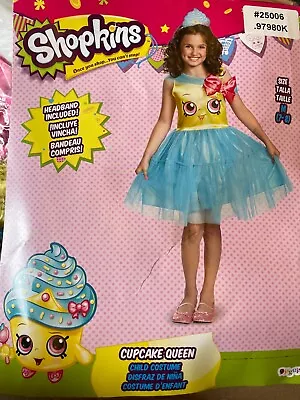 $25 • Buy Shopkins CUPCAKE QUEEN Child Halloween Costume Cosplay Sz M 7-8