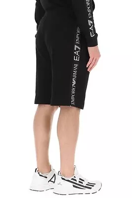 EA7 Emporio Armani Men’s Tape Shorts Comfort Fit Black • £40