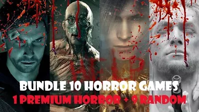 Premium Bundle 10 Horror Games Steam Keys PC Region FREE • $29