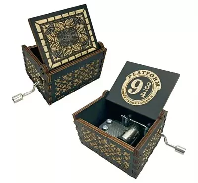 1pc Hand-Cranked Wooden Music Box - Perfect Retro Gift Harry Potter • $12