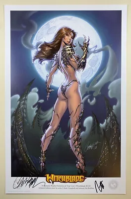 J SCOTT CAMPBELL Signed WITCHBLADE 135 FANTASTIC REALM COVER 11  X 17  ART PRINT • $49.99