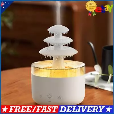 500ML Essential Oil Diffuser 7 Colorful Light Rain Cloud For Bedroom Office Desk • $60.49