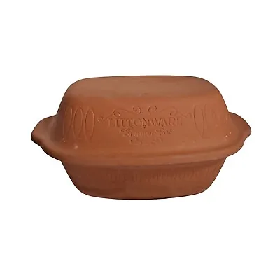 Vintage Littonware Simmer Pot Terra Cotta Clay Cooker Germany Orange 3 Quart • $20.99