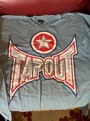 Vintage TAPOUT Shirt UFC MMA Logo Jumbo All Over Print Y2K Size Xxl • $10