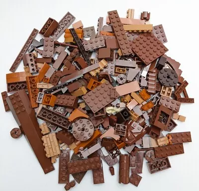 LEGO Bulk Lot Brown Shades Bricks Plates Specialty 230 Pieces Assorted Parts • $29.64