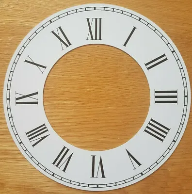 £6.95 • Buy NEW - 7 Inch Chapter Ring Clock Zone Dial Face - White - 177mm Roman Num - CR21