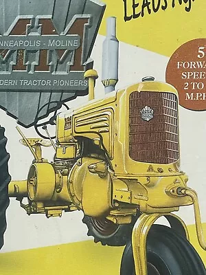 Farm Tractors Minneapolis Moline The Modern Tractors Pioneers Metal Sign • $12.95