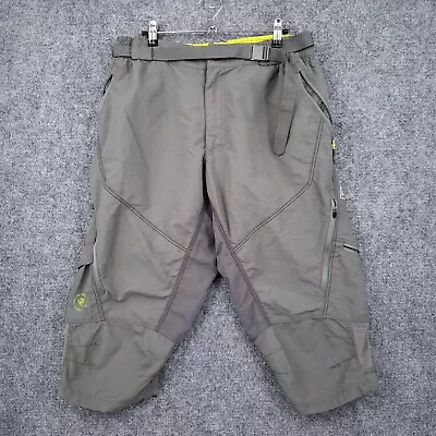 Endura Shorts Mens L Large Khaki Hummvee 3/4 Short II Belted Mountain Biking • $49.99