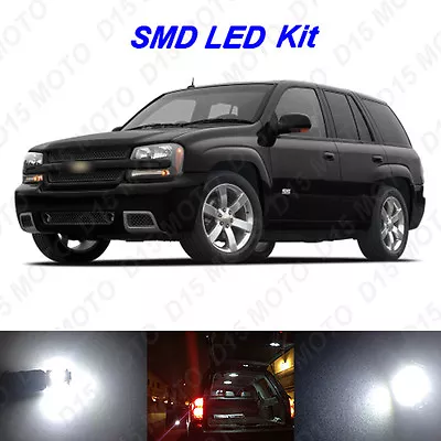 7x White LED Interior Bulb+ License Plate Lights For 2002-2009 Chevy Trailblazer • $11.98