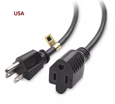 PTC 5' Ft 16AWG Power Extension Cord NEMA 5-15P To 5-15R 13A/125V SJT Port Saver • $9.99