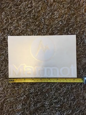 Marmot Sticker Decal White Approx 8  Climbing Hiking Backpacking Camping • $5.50