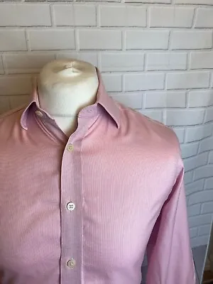 £12.99 • Buy Charles Tyrwhitt Shirt Pink Oxford 15  - 33  Slim Fit  Double Cuff NON IRON