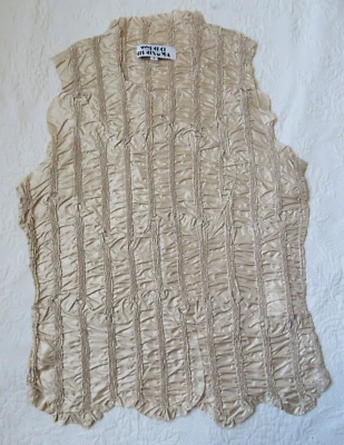 $59.99 • Buy Yoshiki Hishinuma Crinkle Sleeveless Top, Sz 3/l