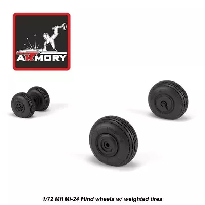 Armory Models AR AW72052 Scale Kit 1/72 Mil Mi-24 Hind Wheels W/ Weighted Tires • $11.01