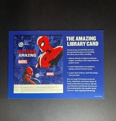 NYC Public Library Card: Marvel Spiderman • $20