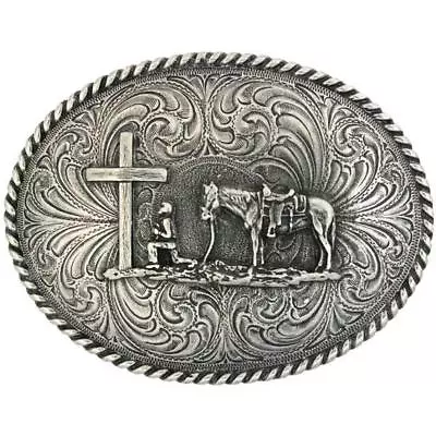 Montana Christian Cowboy Attitude Belt Buckle • $45