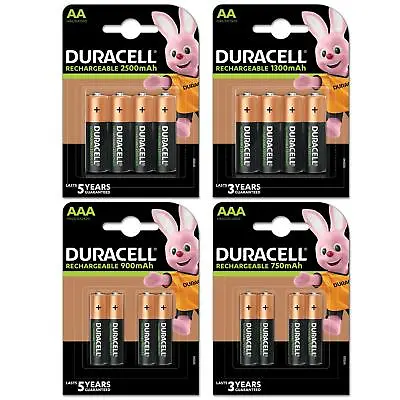 Duracell Rechargeable Batteries AA AAA Ultra Plus NiMH Duralock Pre Stay Charge • £9.75