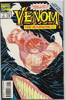 Venom The Madness #1 Comic Book 1993 VF/NM Ann Nocenti Kelley Jones Marvel • $1.78