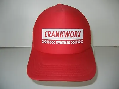 CRANKWORX WHISTLER Canada Red MOUNTAIN BIKE FESTIVAL HAT Dirt Trucker Ski Cap • $17.99