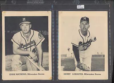 1965 Jay's Publishing  Milwaukee Braves ( 10 Ct ) Eddie Mathews Joe Torre (vg-) • $19.95